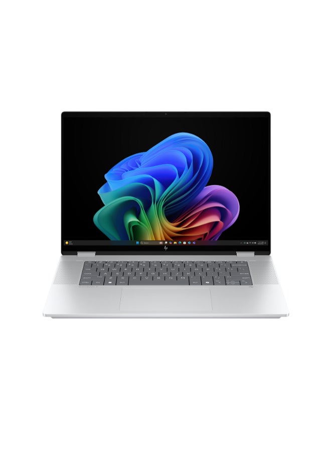 لابتوب اومني بوك اكس فليب 2 في 1 بشاشه 16 انش 3K (2880x1800)، مع معالج كور الترا 7 256V/ذاكره وصول عشوائي 16GB DDR5/قرص صلب SSD سعه 1TB/ويندوز 11 هوم/رسوميات انتل ارك