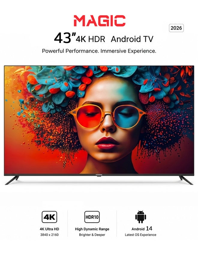 تلفزيون 43 بوصه - نظام اندرويد 14 - 4K HDR - MG43Y24FSBT2/14