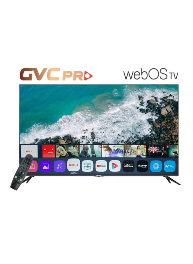 شاشه ذكيه 55 بوصه، نظام WebOs، دقه عاليه 4K، مع ريموت جهاز تحكم سحري + حامل حائط مجاني، منافذ HDMI ,USB, Dolby Audio - 55GW6100 اسود 55GW6100 اسود