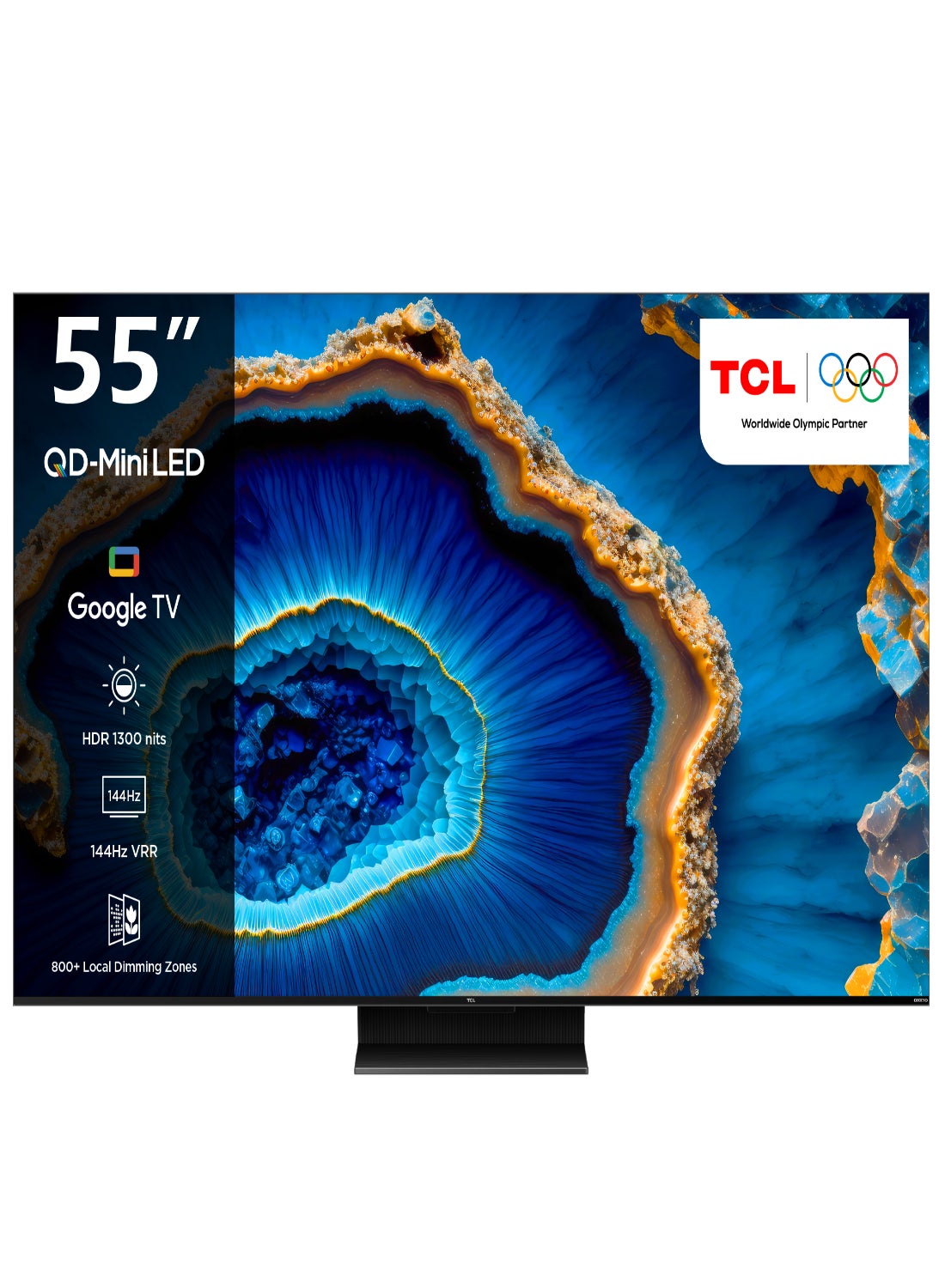 تلفزيون جوجل LED صغير QD مقاس 55 بوصه بدقه 4K 55C755 اسود