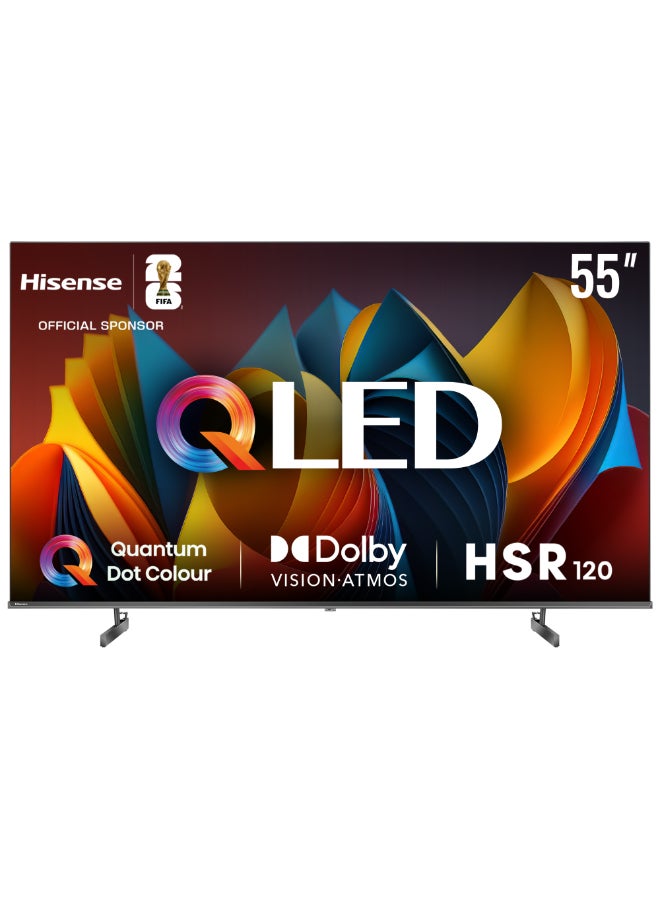 تلفزيون QLED ذكي مقاس 55 بوصه E7N-Quantum Dot Colour، صوره AI، Dolby Vision، Dolby Atmos، المشاركه في التلفزيون، التحكم الصوتي، وضع صانع الافلام، Youtube، Netflix، Disney+ وShahid، (موديل 2024)