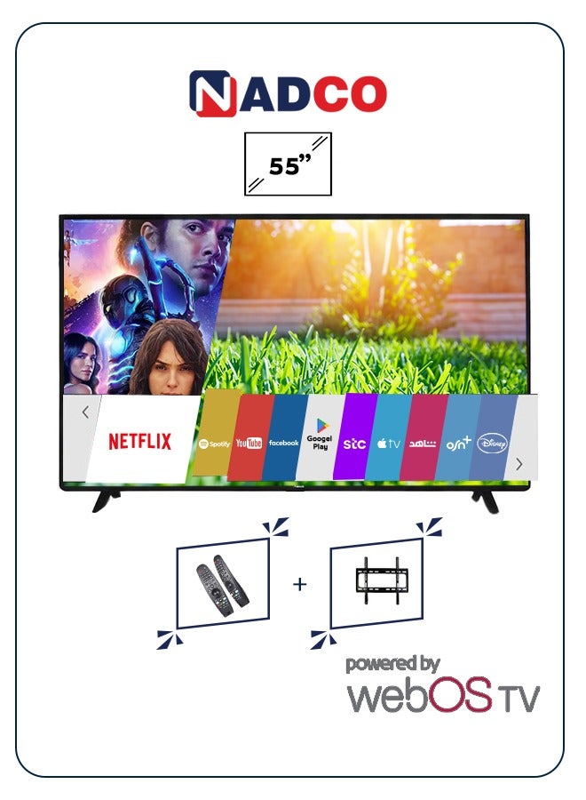 تليفزيون فلات سمارت - 55 بوصه - NC-55T4K - WebOS - 4K Ultra H