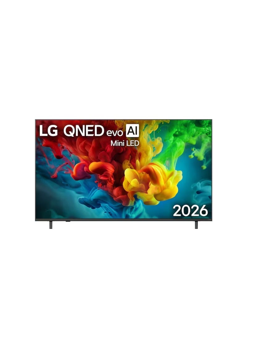 65 بوصه LG QNED evo AI VRR 144HZ QNED84 Mini LED 4K Smart TV, معالج α8 AI 4K Gen3, HDR10 / HLG, WebOS, موديل سنه 2026, ضمان لمده 2 سنوات -