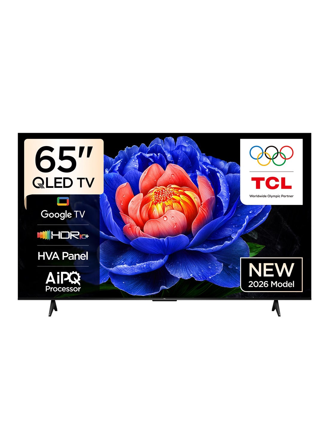 تلفاز ذكي 65 بوصه 4K UHD، QLED، Google TV، 2026، ضمان لمده سنتين