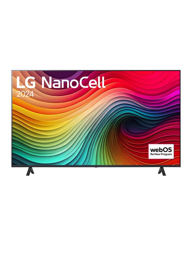تلفزيون LG NanoCell NANO81 4K الذكي مقاس 65 بوصه مع جهاز تحكم عن بعد AI Magic HDR10 webOS24 2024