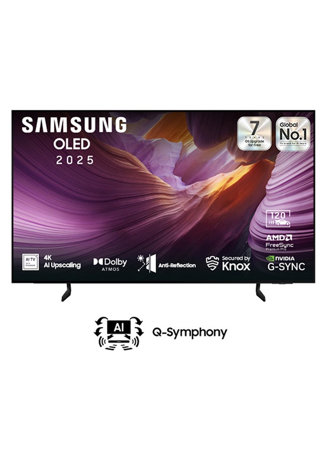 تلفاز OLED بحجم 65 بوصه، دقه 4K مع تحسين الذكاء الاصطناعي، 120 هرتز، مضاد للانعكاس، دولبي اتموس، نظام تشغيل تايزن، موديل 2025، ضمان لمده 2 سنه -