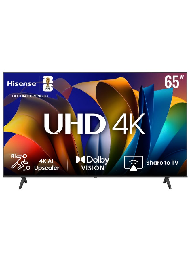 تلفاز ذكي 65 بوصه UHD 4K E6N-دولبي فيجن، وضع الالعاب بلس، حركه سلسه مع MEMC، وضع الرياضه الذكي، التحكم الصوتي، المشاركه الي التلفاز، يوتيوب، نتفليكس، ديزني+، شاهد وانغامي (نموذج 2024 )