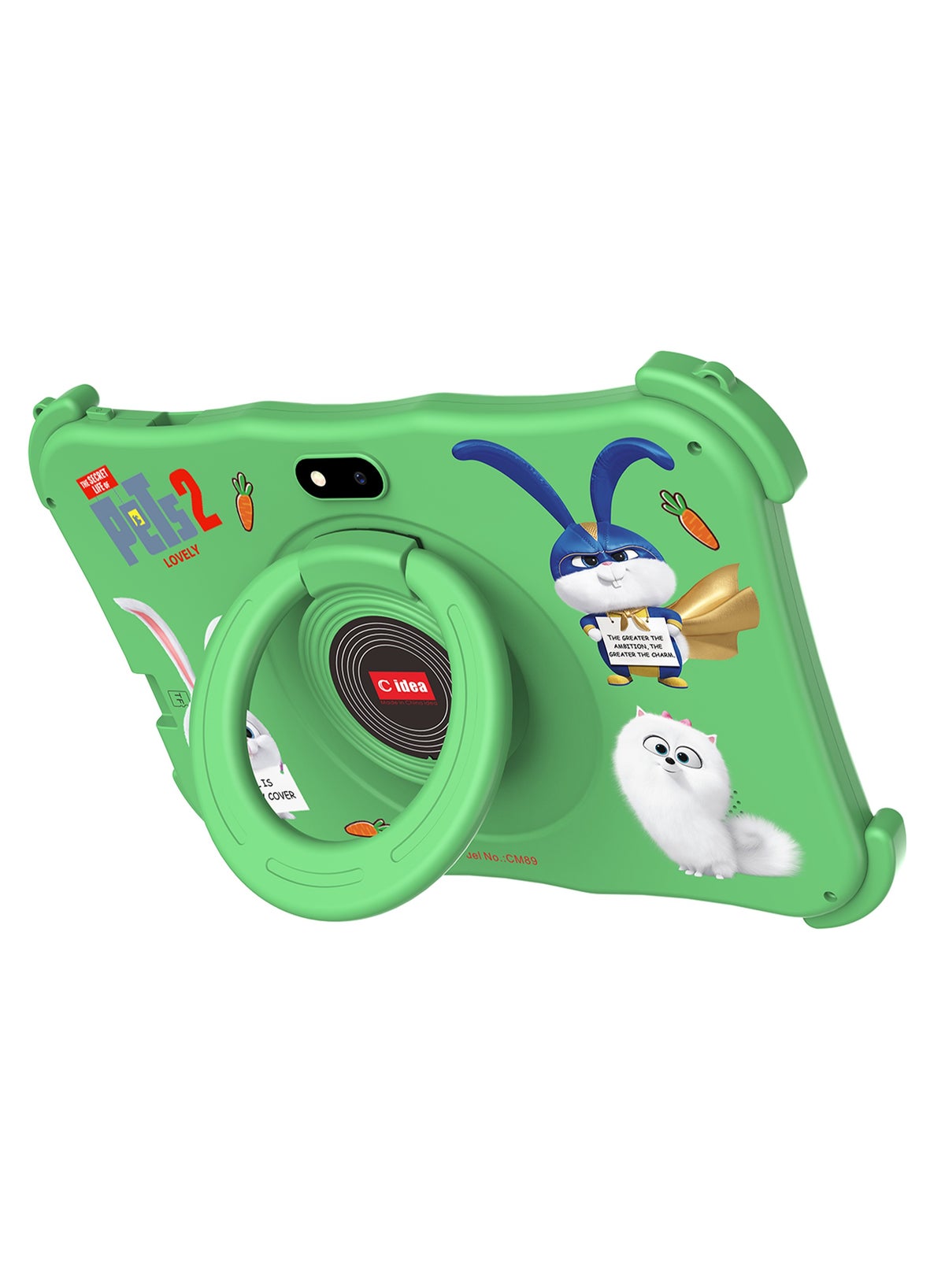 7-Inch Kids Smart Tablet CM89 8GB RAM + 256GB ROM Android Wi-Fi Tablet with Bluetooth & GPS Corner Edge-Proof with 360° Foldable Stand Dual Camera Educational & Entertainment Tablet for Children Green