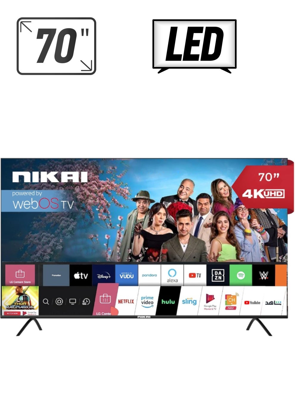 تلفزيون ذكي 70 بوصه بدقه 4K UHD LED من السلسله البلاتينيه مع نظام WEBOS