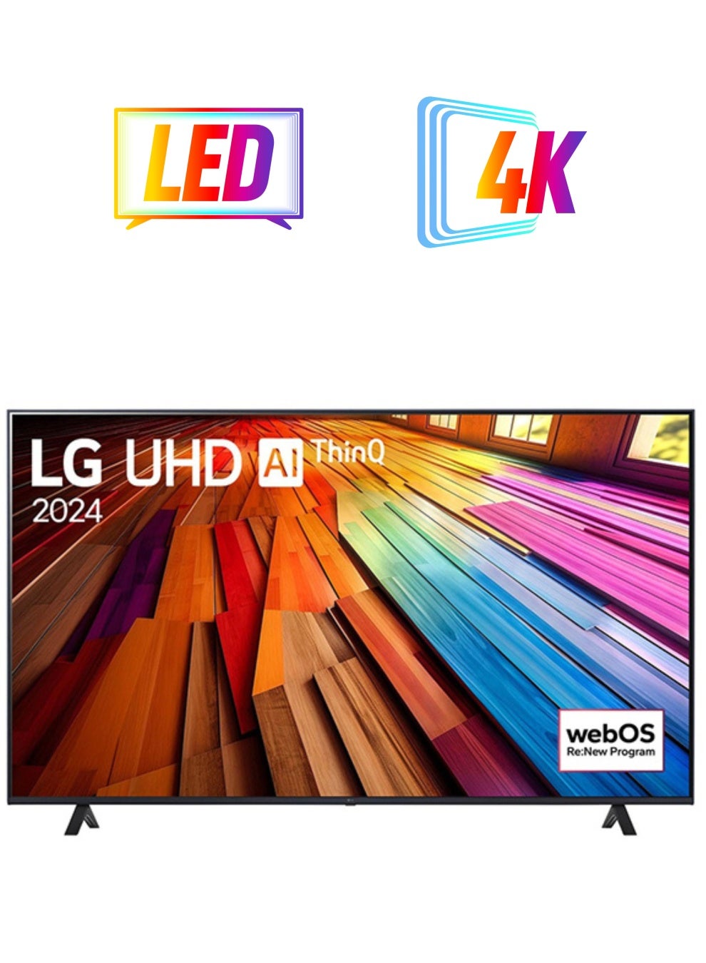 تلفاز ذكي 75 بوصه 4K LED HDR 10 | WebOS24 | صوت AI Pro | صوت AI Pro (خلط افتراضي 9.1.2) | جهاز تحكم سحري متضمن | سلسله UT80 | (2024)