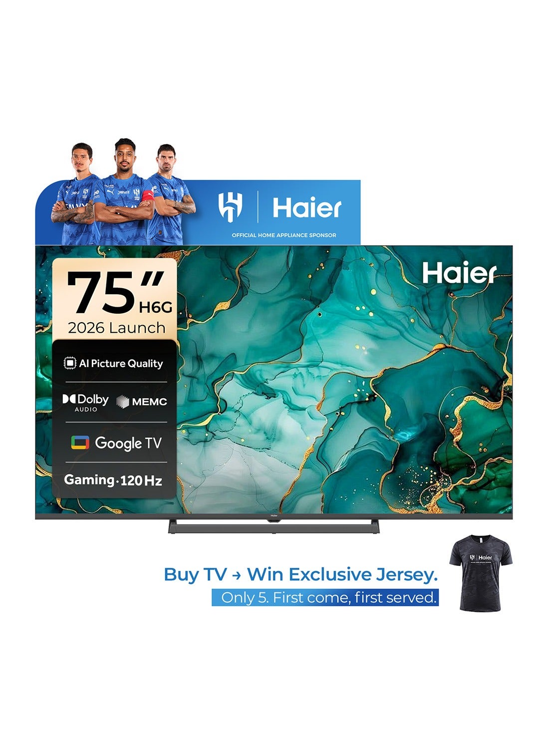 75INch 4K QLED Smart Google TV | Gaming@120HZ | Dolby Vision & Atmos | MEMC/VRR/ALLM | 2+32GB RAM/ROM | Voice Control | HDR10 | Chromecast | HDMI 2.1 | Premium Bezel-Less Design - 2026 Model Year - 2 Years Warranty - 75H6GUX black