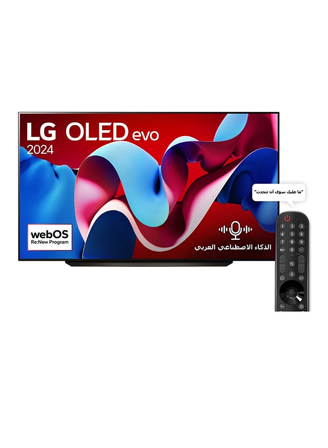 تلفزيون ذكي LG OLED evo C4 4K مقاس 77 بوصه، AI Magic Remote Dolby Vision webOS24 2024