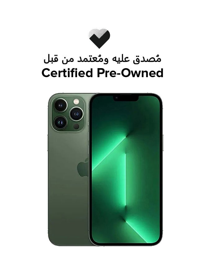 معتمد مسبقا - ايفون 13 برو مع فيس تايم 128 جيجابايت اخضر جبلي 5G - النسخه الدوليه