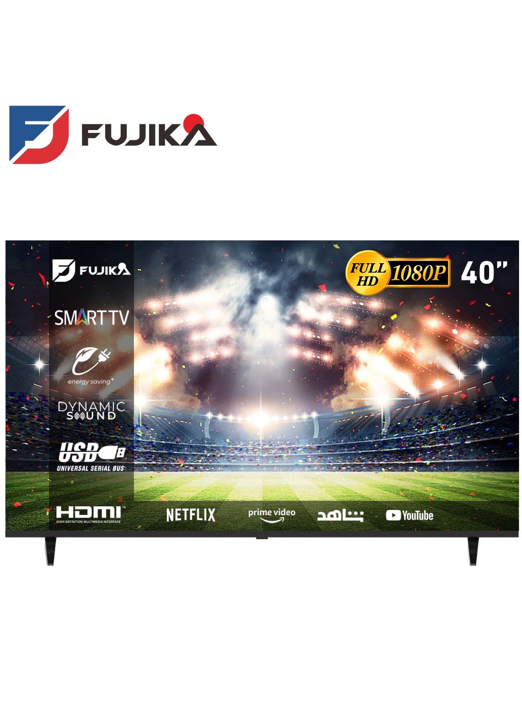 تلفزيون FUJIKA 40 بوصه بوصه Full HD FJK-40FD19 ذكي سمارت بدون اطار مع USB+ وحامل جداري