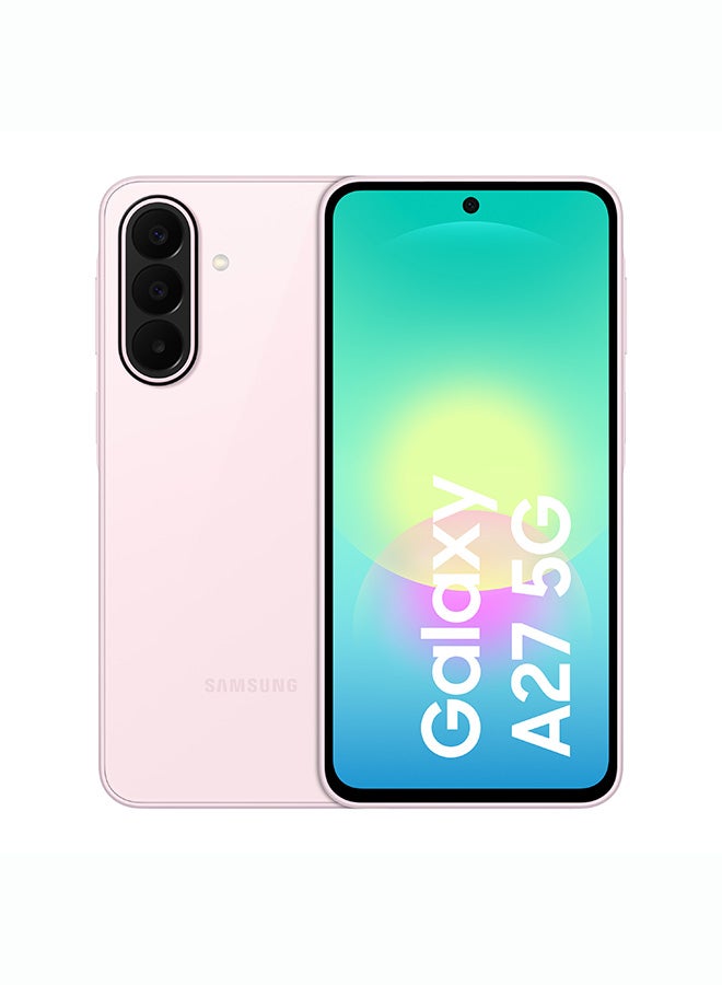 جالاكسي A27 ثنائي الشريحه 5G باللون الوردي الفاتح 8GB رام 128GB - نسخه الشرق الاوسط