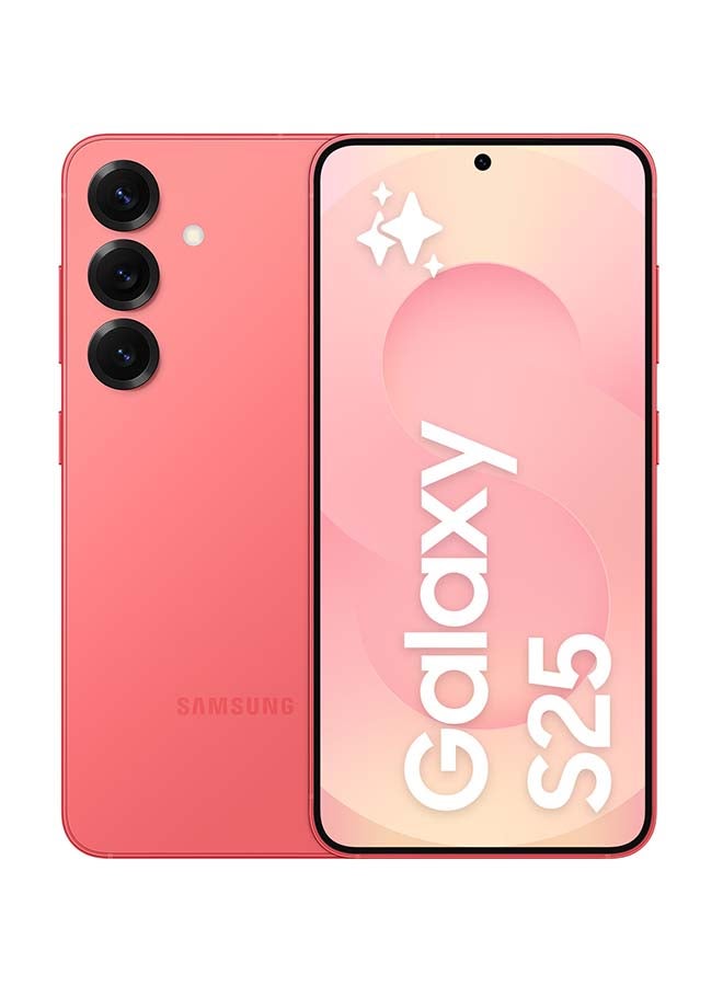 جالاكسي S25 AI ثنائي الشريحه كورال ريد 12 جيجابايت رام 128 جيجابايت 5G - نسخه الشرق الاوسط
