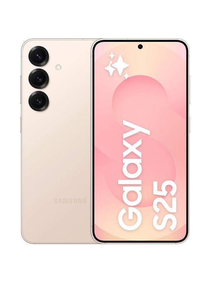 جالاكسي S25 AI ثنائي الشريحه وردي ذهبي 12 جيجابايت رام 128 جيجابايت 5G - النسخه الشرق اوسطيه