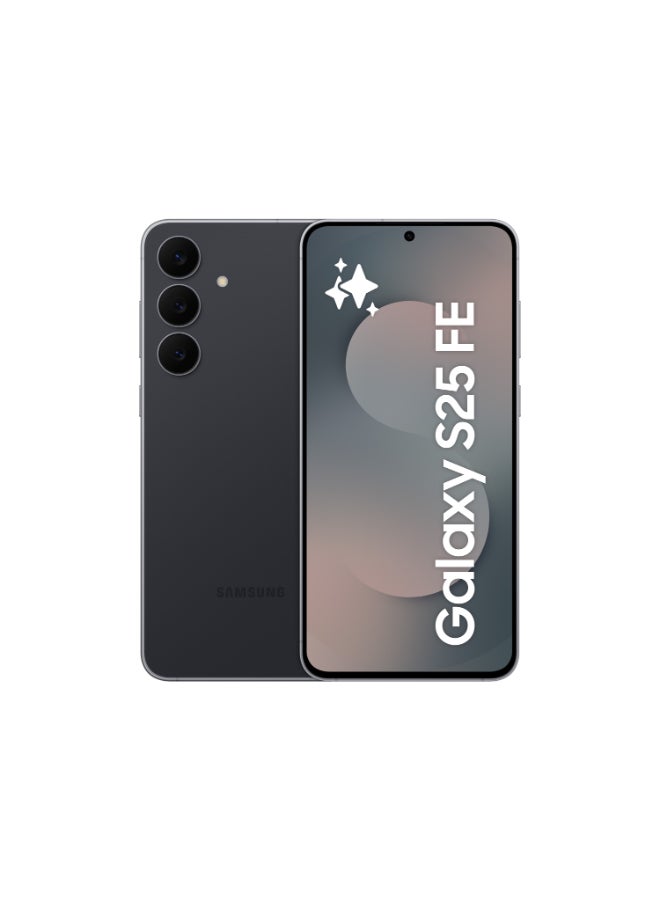 جالاكسي S25 FE AI ثنائي الشريحه 5G اسود داكن 8GB RAM 256GB - نسخه الشرق الاوسط