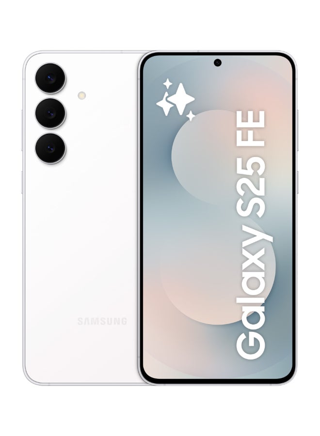 جالاكسي S25 FE ثنائي الشريحه ابيض 8GB 256GB 5G - نسخه الشرق الاوسط