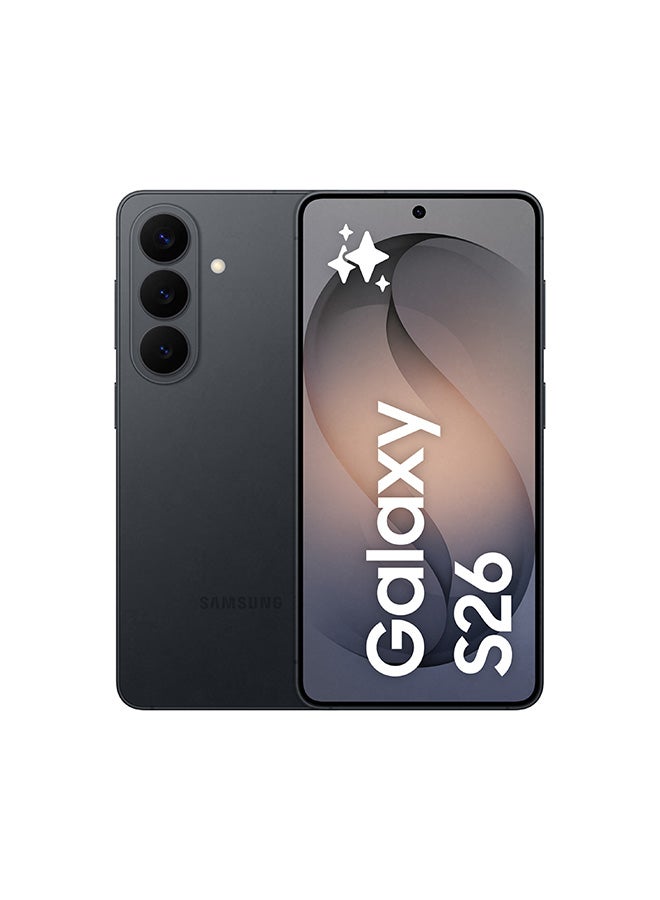 جالاكسي S26 ثنائي الشريحه اسود 12 جيجابايت رام 256 جيجابايت 5G - نسخه الشرق الاوسط