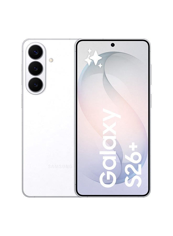 جالاكسي S26 بلس ثنائي الشريحه ابيض 12 جيجابايت رام 256 جيجابايت 5G - نسخه الشرق الاوسط