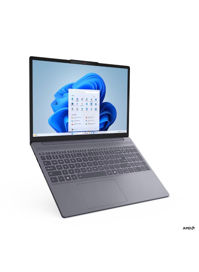 لابتوب IdeaPad Slim 3 15ARP10 بشاشه 15.3 بوصه عاليه الدقه بالكامل (1920×1080)، معالج AMD Ryzen 7 170، ذاكره وصول عشوائي 8 جيجابايت DDR5، قرص صلب SSD سعه 512 جيجابايت، نظام تشغيل DOS (بدون ويندوز)، يدعم اللغتين الانجليزيه والعربيه، لون رمادي قمري الانجليزيه/العربيه رمادي قمري