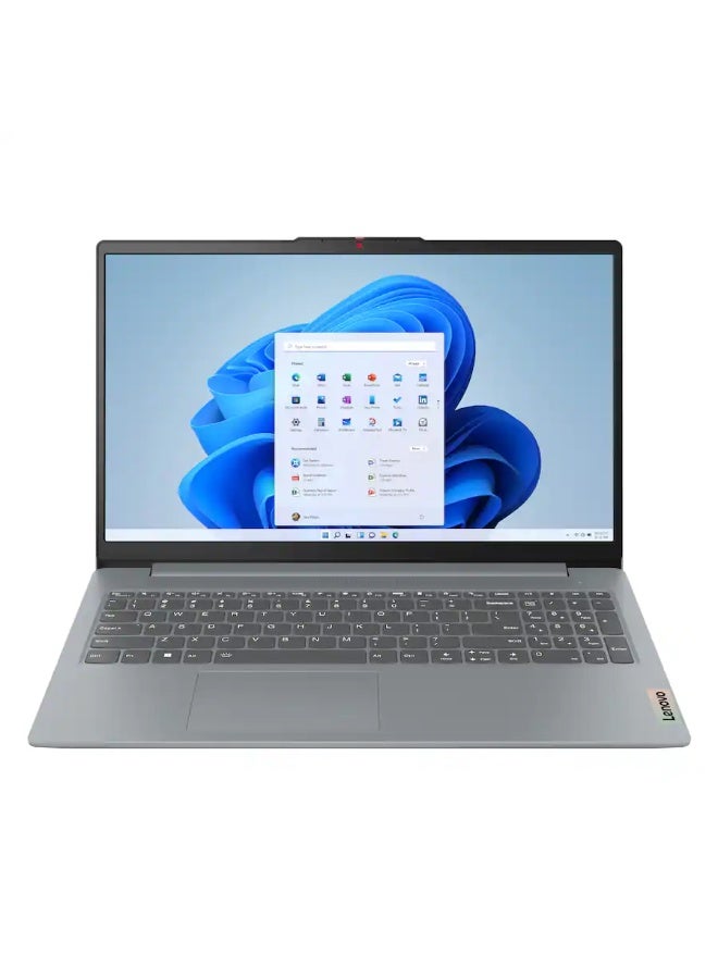 لاب توب IdeaPad Slim 3i بحجم 15.6 بوصه FHD، مع معالج Intel Core i3‑N305، وذاكره RAM سعه 8GB، وذاكره تخزين UFS سعه 128GB، ونظام Windows 11 Home، وWi‑Fi 6، ولوحه مفاتيح انجليزيه.