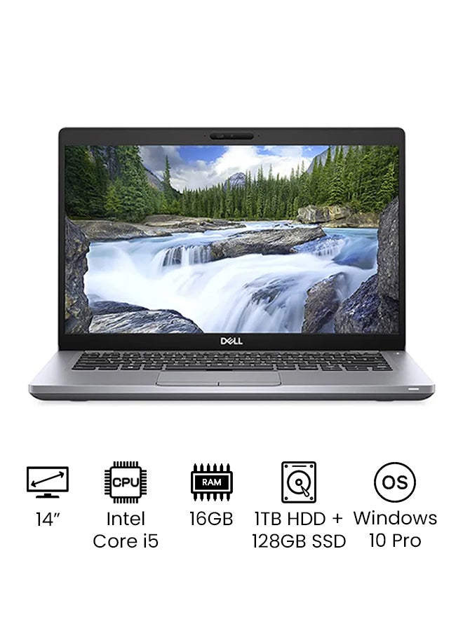 لابتوب لاتيتيود بشاشه مقاس 14 بوصه بدقه كامله الوضوح ومعالج كور i5-10210U/ذاكره رام 16 جيجابايت/محرك اقراص صلبه 1 تيرابايت +محرك اقراص SSD سعه 128 جيجابايت/بطاقه رسومات بدقه فائقه الوضوح/ويندوز 10 برو اللغه الانجليزيه فضي