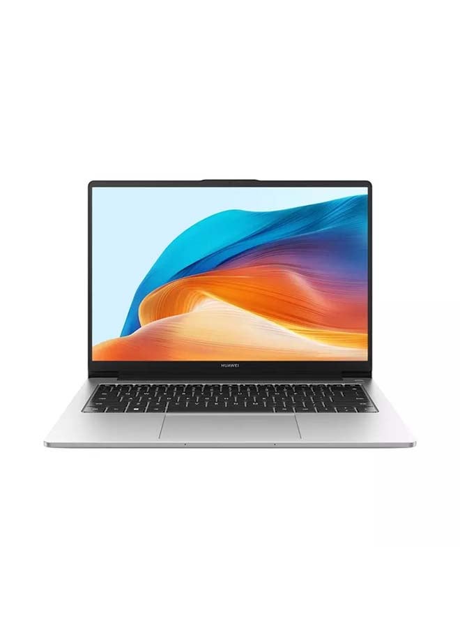 لابتوب MateBook D14 بشاشه FullView مريحه للعين مقاس 14 بوصه، معالج Core i5-12450H، ذاكره وصول عشوائي 16 جيجابايت، قرص صلب SSD سعه 512 جيجابايت، معالج رسومات Intel UHD، نظام التشغيل Windows 11 Home باللغتين الانجليزيه والعربيه، لون فضي غامض الانجليزيه/العربيه فضي غامض