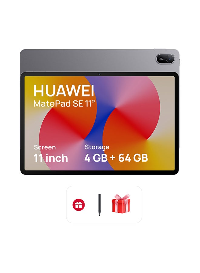 MatePad SE Tablet 11-Inch Nebula Gray 4GB RAM 64GB WiFi + FOC - Middle East Version