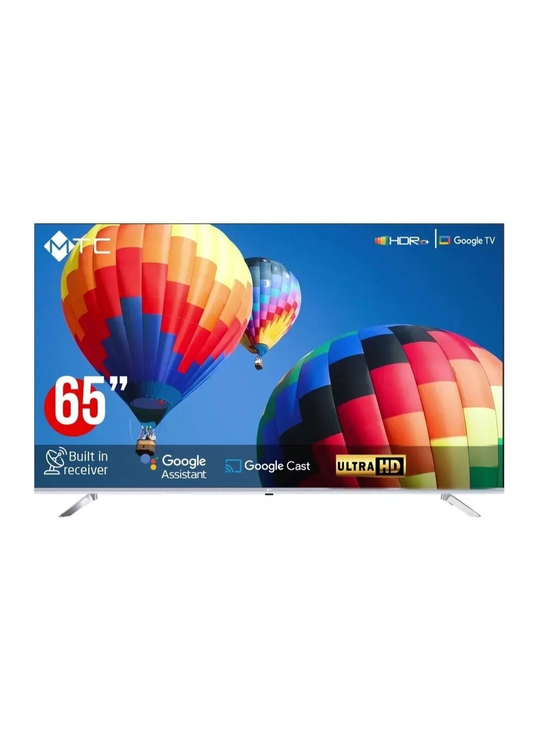 شاشه تلفزيون MTC مقاس 65 بوصه 4K UHD ذكي Google TV DLED - موديل MT65UH600GO