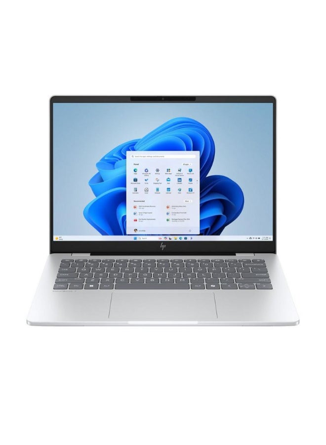 OmniBook 7 AI Laptop With 14INch OLED Display, Intel Core Ultra 7 Processor/16GB RAM DDR5/512GB SSD/Intel Graphics/Windows 11 Home/ English/Arabic Glacier silver