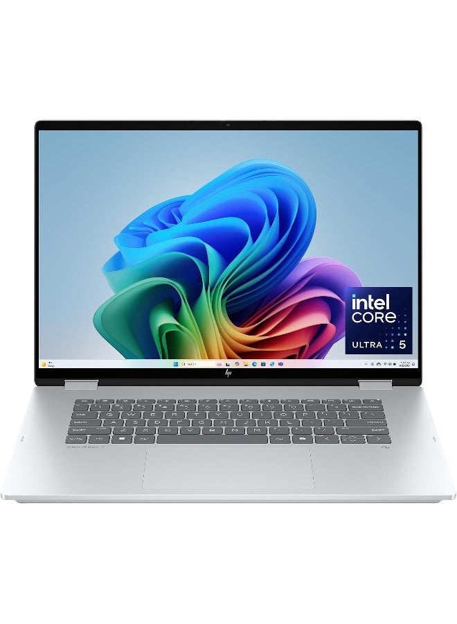 OmniBook 7 Flip 16 2-in1 Laptop With 16INch Full HD (1920x1080) Touchscreen Display, Intel Core Ultra 5 226V Processor/16GB RAM DDR5/ 2TB SSD/ Integrated Intel Arc 130V GPU/ Windows 11 Home/ English/Arabic Silver