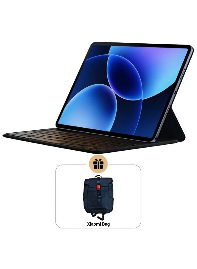 تابلت باد 8 بحجم 11.2 بوصه مع واي فاي (ذاكره RAM 8GB، تخزين 256GB) مع لوحه مفاتيح عربيه مرفقه باللون الازرق + حقيبه شاومي