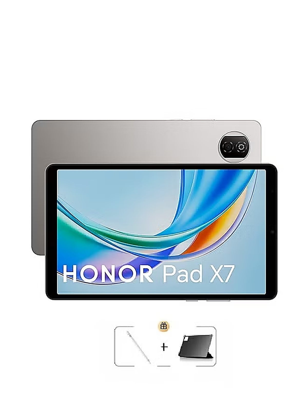 باد X7 رمادي 4GB RAM 128GB مع غلاف 4G + قلم ابيض - نسخه الشرق الاوسط