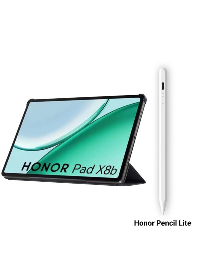 باد X8b LTE رمادي فضائي 4GB RAM 128GB مع غطاء قابل للطي + قلم اختيار لايت - النسخه الشرق اوسطيه