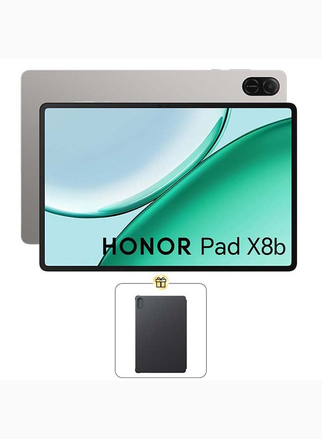 باد X8b LTE رمادي فضائي 4GB RAM 128GB مع غطاء قابل للطي - نسخه الشرق الاوسط