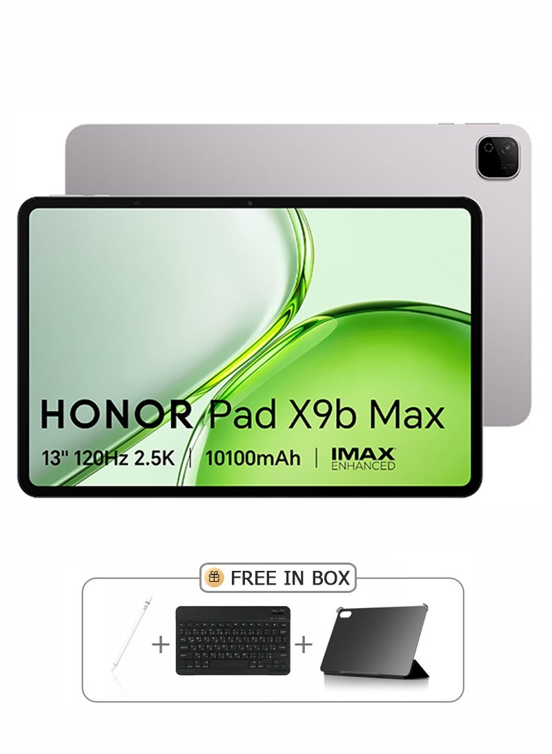جهاز تابلت X9b Max بشاشه 13 بوصه، ذاكره وصول عشوائي 6 جيجابايت، سعه تخزين 128 جيجابايت، يدعم واي فاي، مع هديه مجانيه (حافظه، قلم كتابه، ولوحه مفاتيح) - اصدار الشرق الاوسط