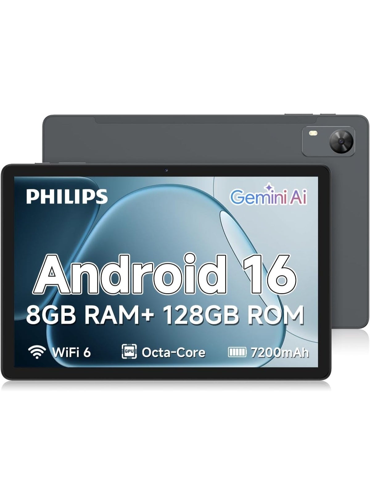 جهاز فيليبس T7310 اللوحي 2025، 11 بوصه، رمادي، 8 جيجابايت رام، 128 جيجابايت، واي فاي