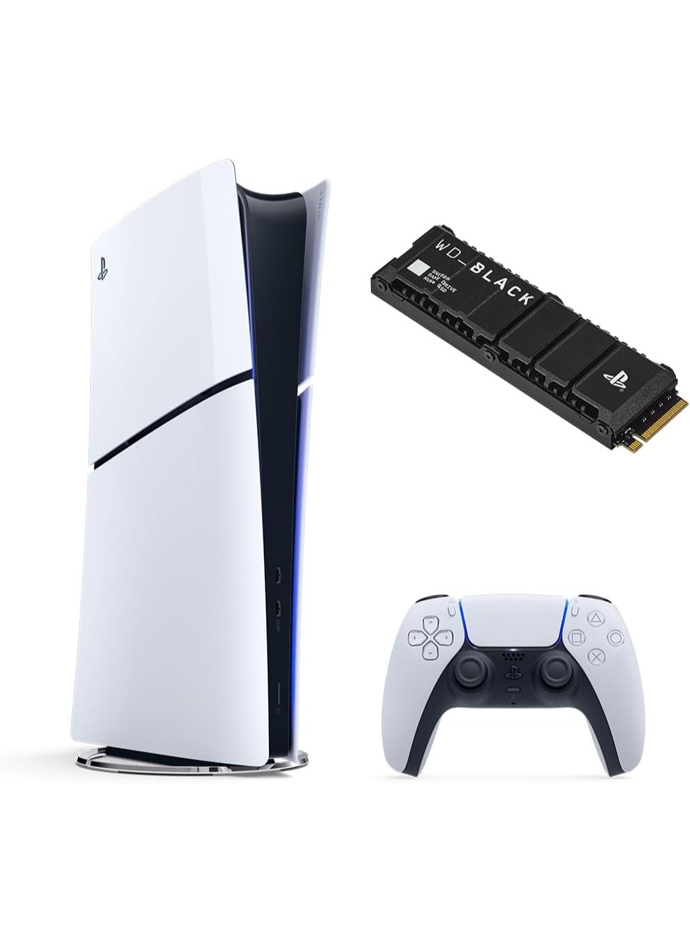 وحده تحكم بلاي ستيشن 5 الرقميه + قرص صلب WD Black سعه 2 تيرابايت، ضمان المصنع لمده 2 سنه (نسخه السعوديه)
