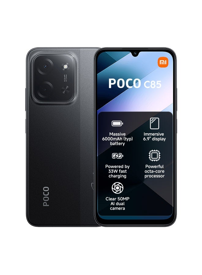 بوكو C85 ثنائي الشريحه اسود 8 جيجابايت رام 256 جيجابايت 4G - النسخه العالميه