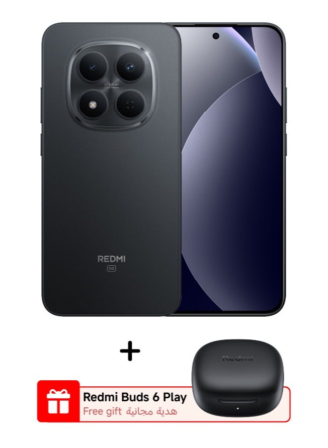 Redmi Note 15 Pro 5G Dual SIM+eSIM Black 8GB RAM 256GB 5G with FREE Gift (Buds 6 Play) - Global Version