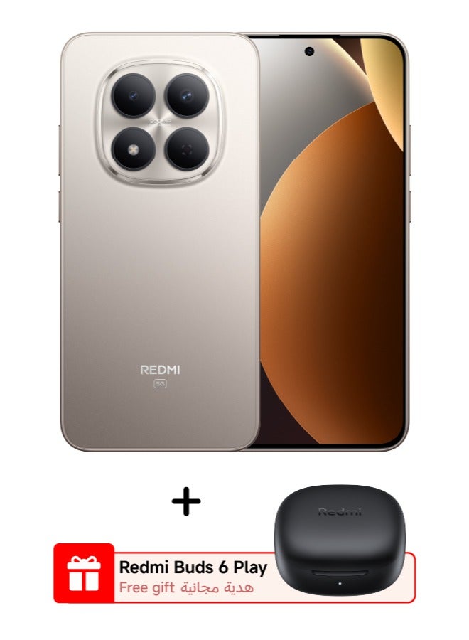 Redmi Note 15 Pro 5G Dual SIM+eSIM Titanium Color 8GB RAM 256GB 5G with FREE Gift (Buds 6 Play) - Global Version