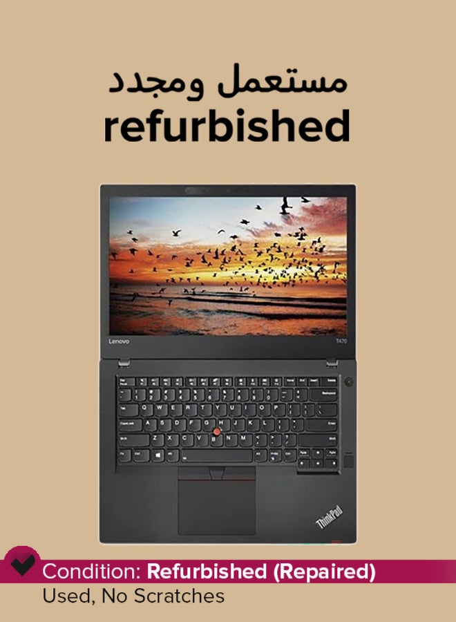 مجدد - لابتوب ثينك باد T470 بشاشه 14 بوصه بدقه Full HD، مع معالج انتل كور i5/الجيل السادس/ذاكره RAM سعه 8 جيجابايت/قرص SSD سعه 256 جيجابايت/رسوميات انتل UHD/ويندوز 10 برو