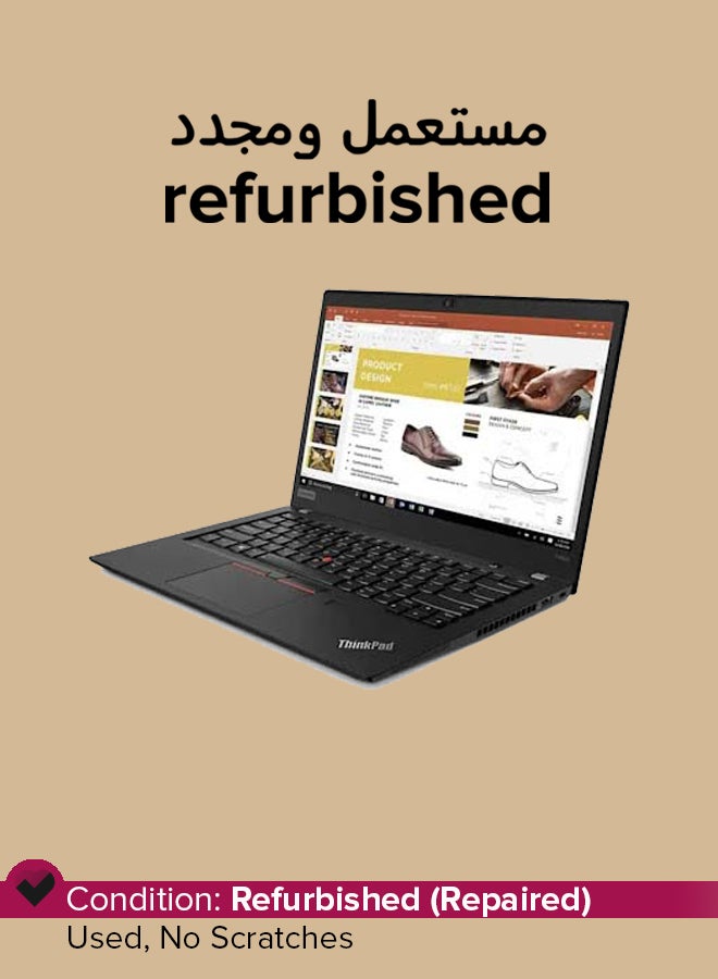 مجدد - لابتوب ثينك باد T490s بشاشه 14 بوصه بدقه Full HD، مع معالج انتل كور i5/الجيل الثامن/ذاكره RAM سعه 8 جيجابايت/قرص SSD سعه 256 جيجابايت/رسومات انتل UHD/ويندوز 10 برو