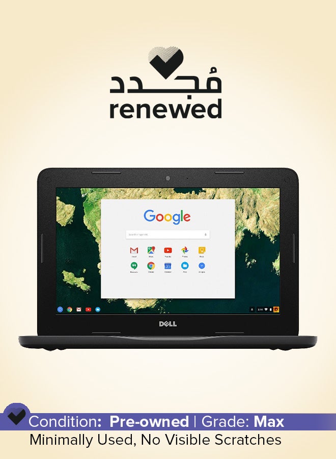 تم تجديده - كمبيوتر محمول Chromebook 11 3189 2NN30 قابل للتحويل مع شاشه لمس IPS مقاس 11.6 بوصه، ومعالج Intel Celeron N3060@1.60 جيجا هرتز/ذاكره وصول عشوائي سعتها 4 جيجابايت/محرك اقراص SSD سعه 32 جيجابايت/بطاقه رسومات Intel HD 400