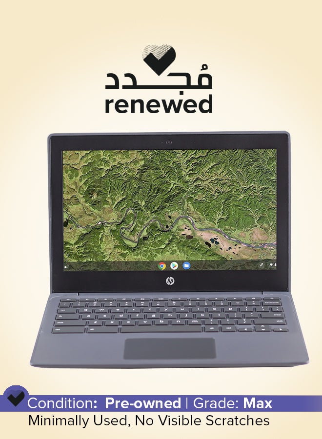 جهاز Chromebook 11 G8 المجدد مع شاشه HD بحجم 11.6 بوصه، معالج Celeron N4020/الجيل الرابع/ذاكره RAM سعه 4GB/قرص SSD سعه 32GB/نظام Chrome OS