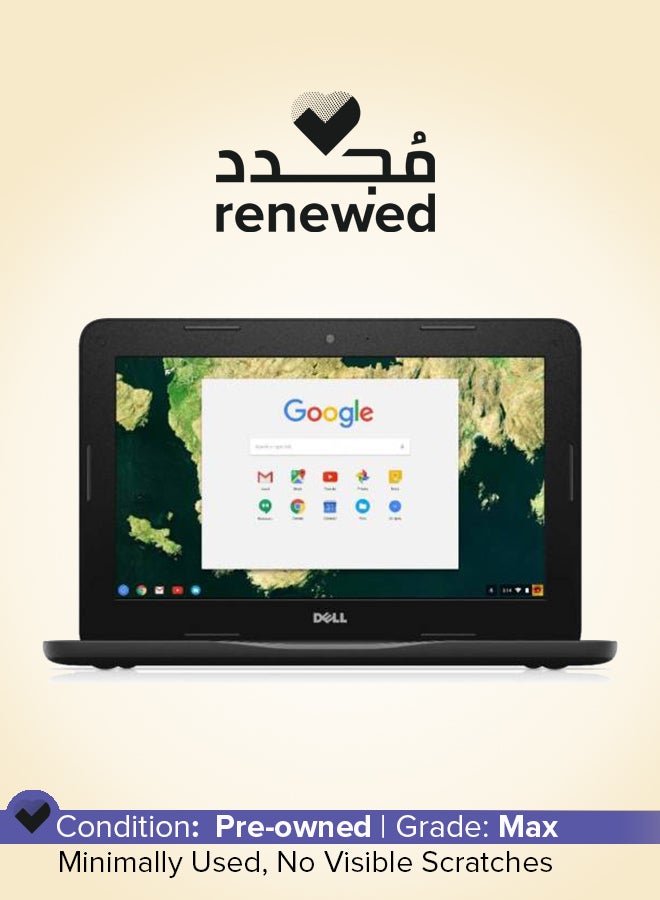 مجدد - كروم بوك 3180 بشاشه 11.6 بوصه، معالج انتل سيليرون N3060/ثنائي النواه/الجيل السادس/ذاكره RAM 4GB/ذاكره SSD 16GB/رسومات انتل HD 400/نظام تشغيل كروم