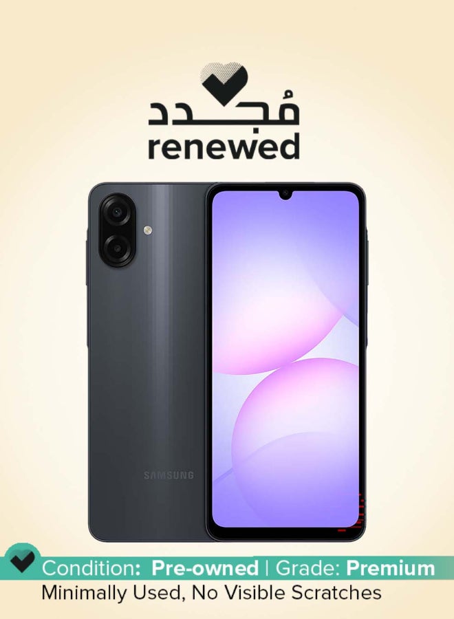 Renewed - Galaxy A07 Dual SIM 4G Black 4GB 128GB - International Version