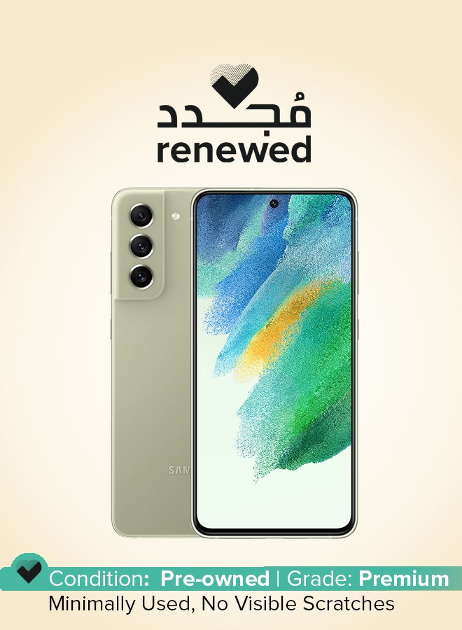 Renewed - Galaxy S21 FE Dual SIM Olive 8GB RAM 128GB 5G - Middle East Version